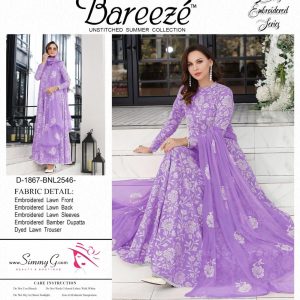 Breeze 3 PCs Lawn Premium Quality Embroidered by Simmyg.com